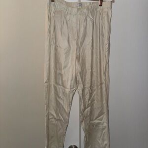 Aritzia cream straight pants